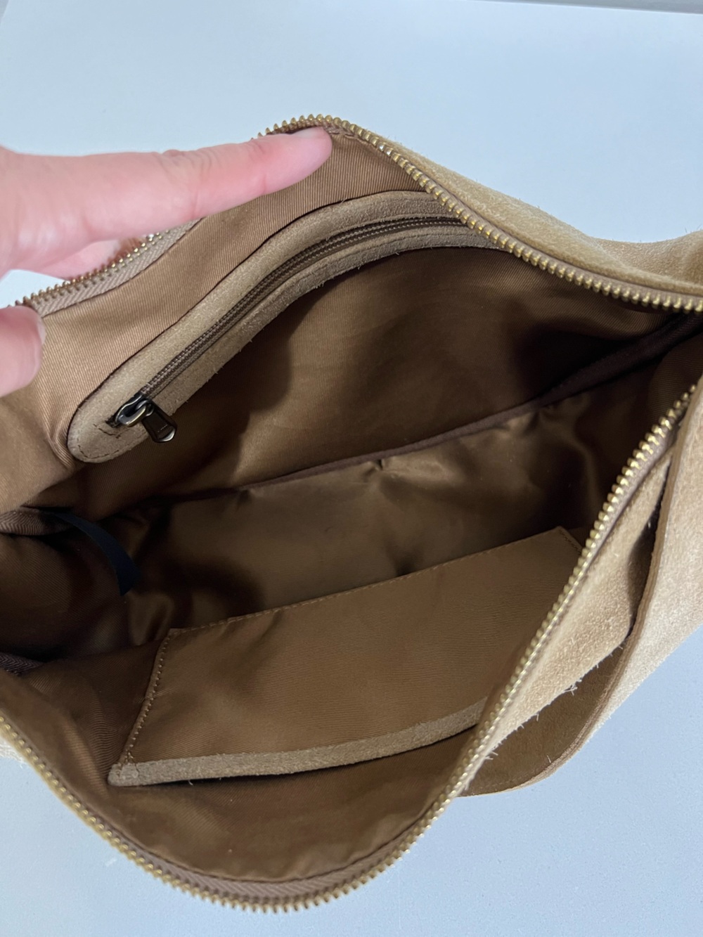 Suede Leather Moon bag Shoulder Bag - Picture 11 of 13